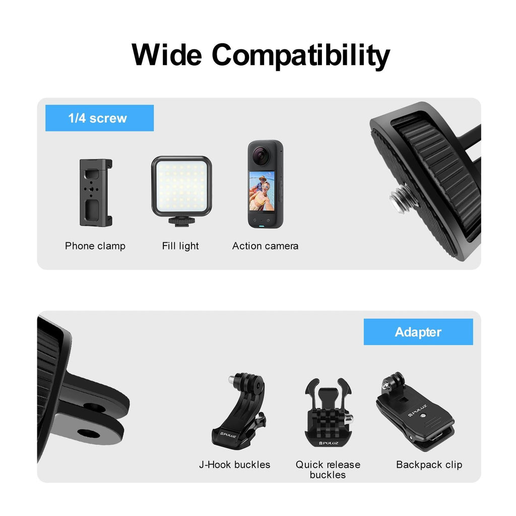 NNEIDS Adjustable Action Camera Tripod Adapter - 1 / 4 Screw