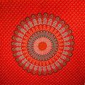 Red Peacock Mandala Tapestry Wall Hanging Throw Boho Decor