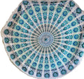 Dancing Peacock Round Mandala Cotton Lace Tapestry 70 Inch