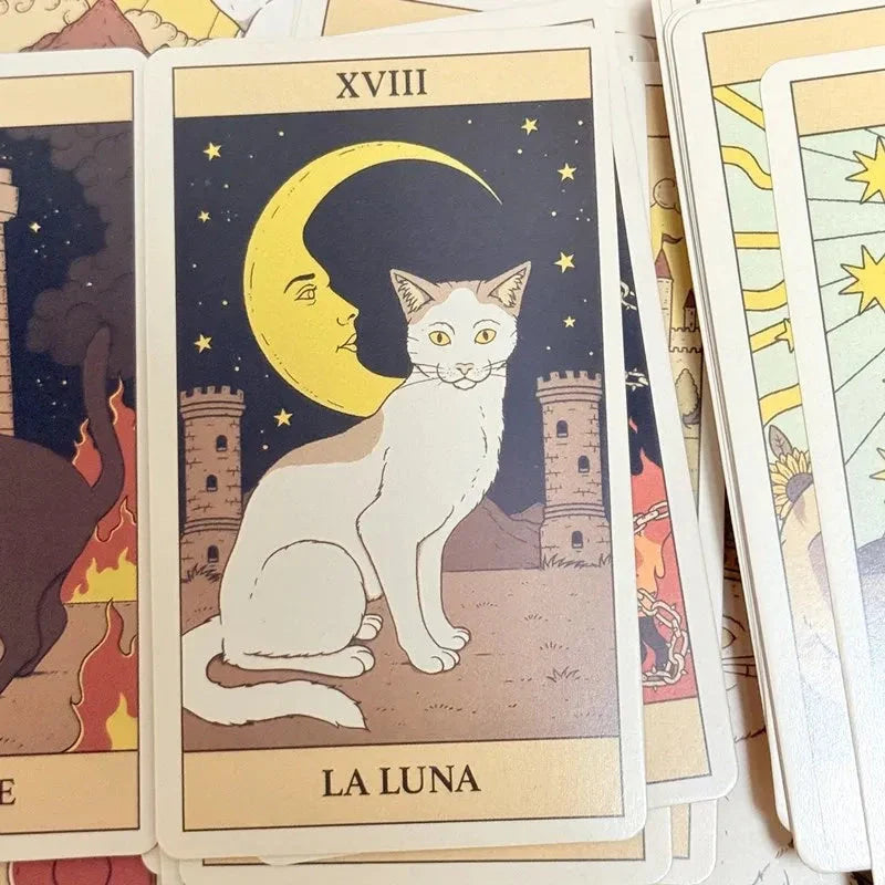 El Tarot de los Gatos – 78-Card Spanish Divination & Board Game Deck