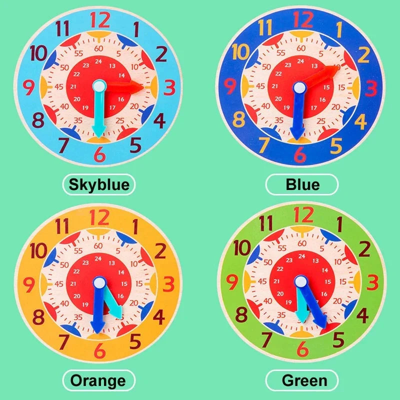 Montessori Wooden Clock Time Learning Toy