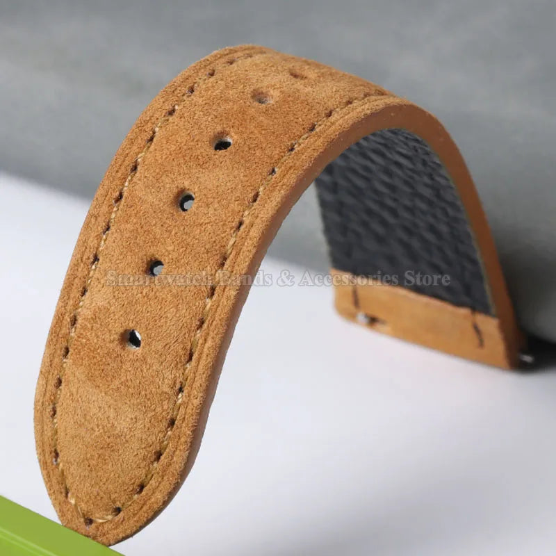 Motorola Moto Vintage Suede Leather Quick Release Watch Band Strap