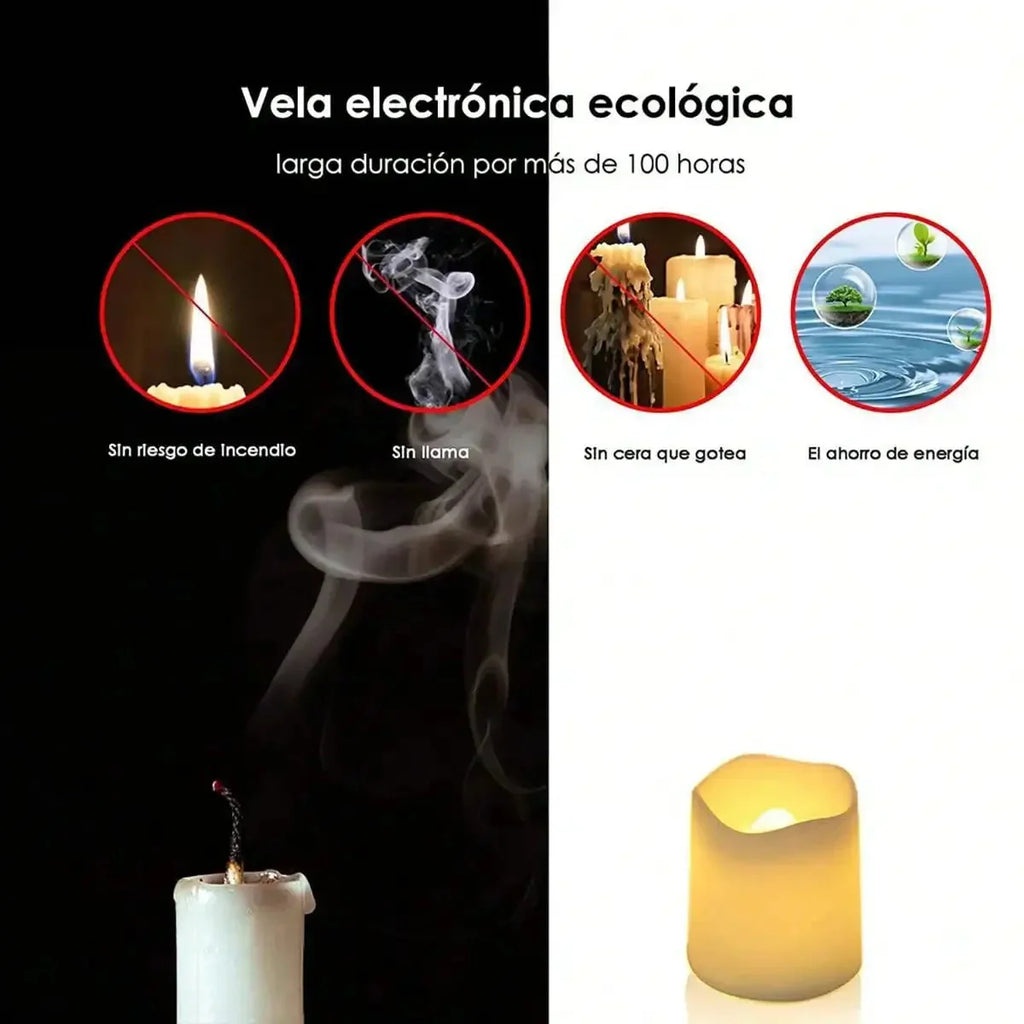 24PCS LED Flameless Tea Light Candles – Red Shells, Battery-Operated, Romantic Décor for Weddings, Parties, and Valentine's Day