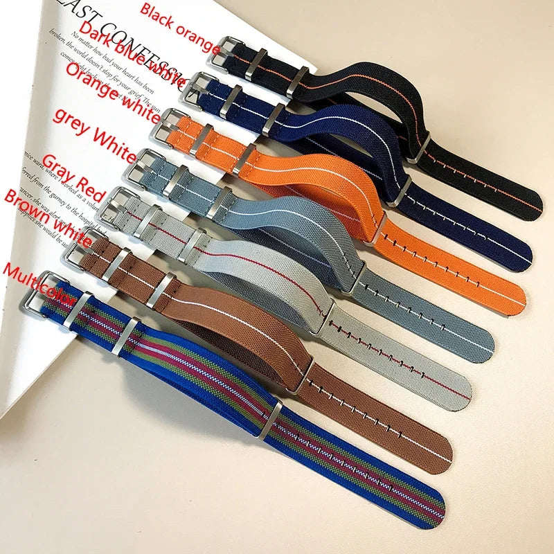 Amazfit Bands Nylon Military Parachute Style Watch Strap Blue Red