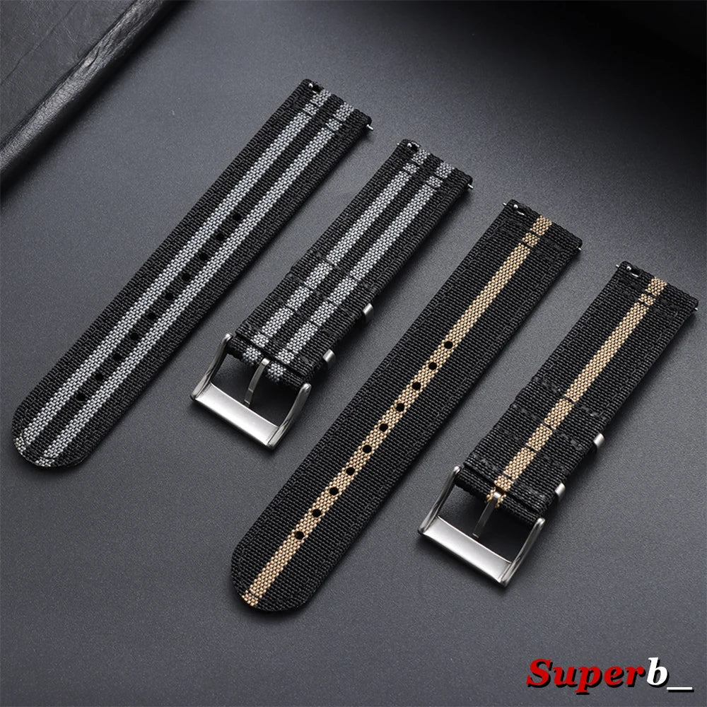Amazfit Nylon Ribbed Watch Band Quick Release Sport Strap For Smartwatch