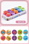 10pcs Assorted Self-Inking Stamps for Kids - DIY Craft & Scrapbooking