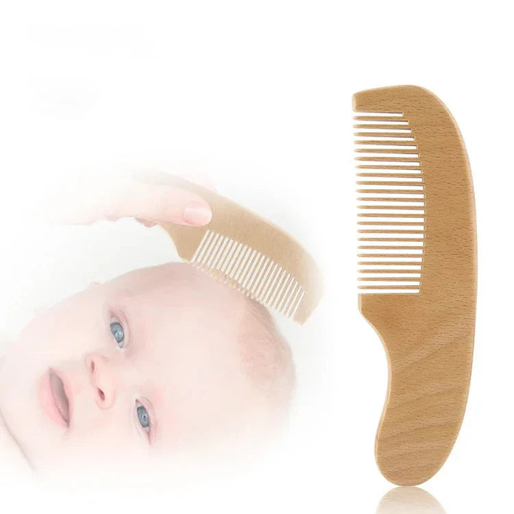 Personalized Wooden Baby Brush – Custom Name Wool Comb for Kids