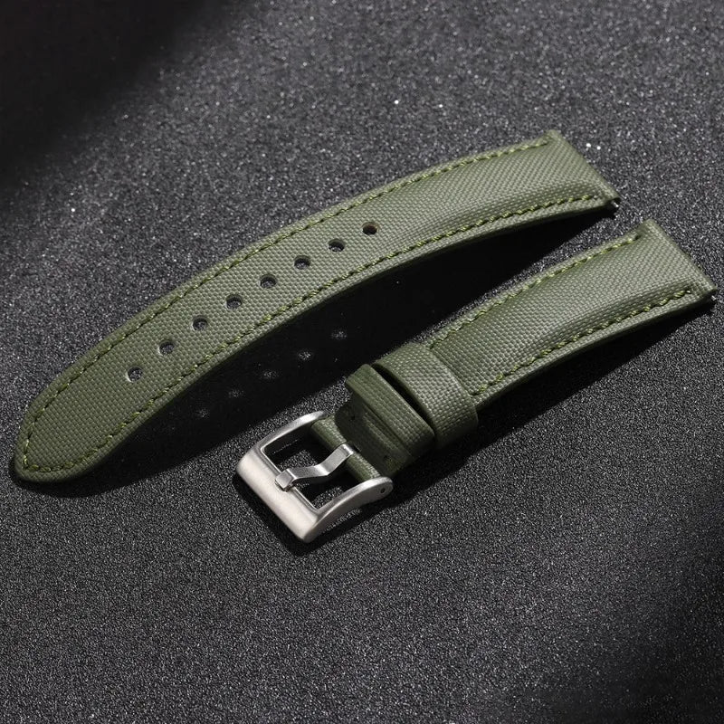 Polar Quick Release Watch Bands - Canvas Leather Strap, Unisex