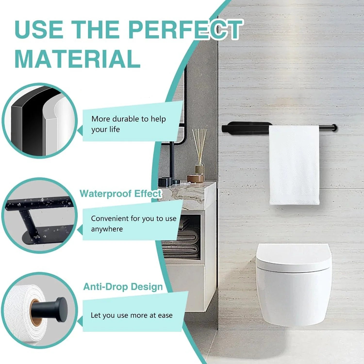Adhesive Kitchen Paper Towel Holder – Tissue Hanger & Napkin Rack