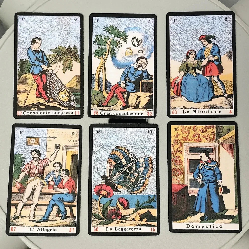 52 Pcs Oracle Sibyl Cards – Italian Everyday Oracle Deck for Parties