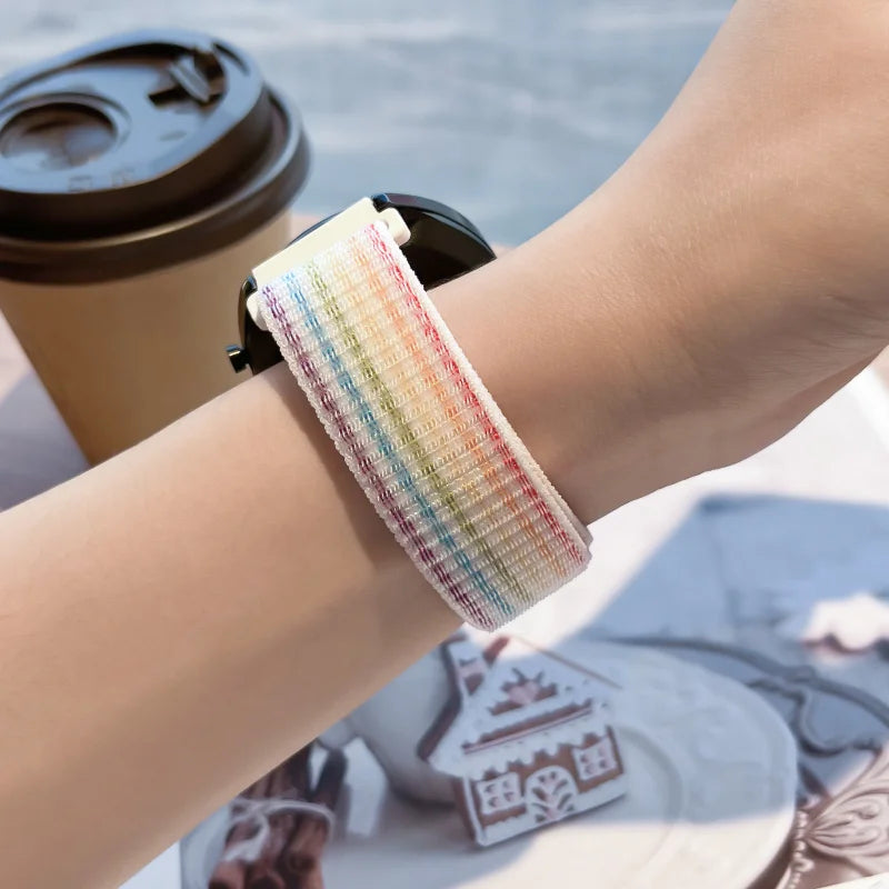 Nylon Loop Band For Amazfit GTS 4/3/3pro/2e/GTS 2 Mini/GTR 4 47mm/GTR 2/Stratos 2 3 Strap For Amazfit Bip 3 Pro Correa