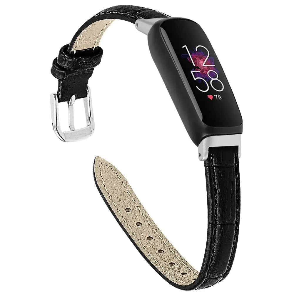 Fitbit Inspire 3 Slim Leather Band – Elegant Minimalist Strap
