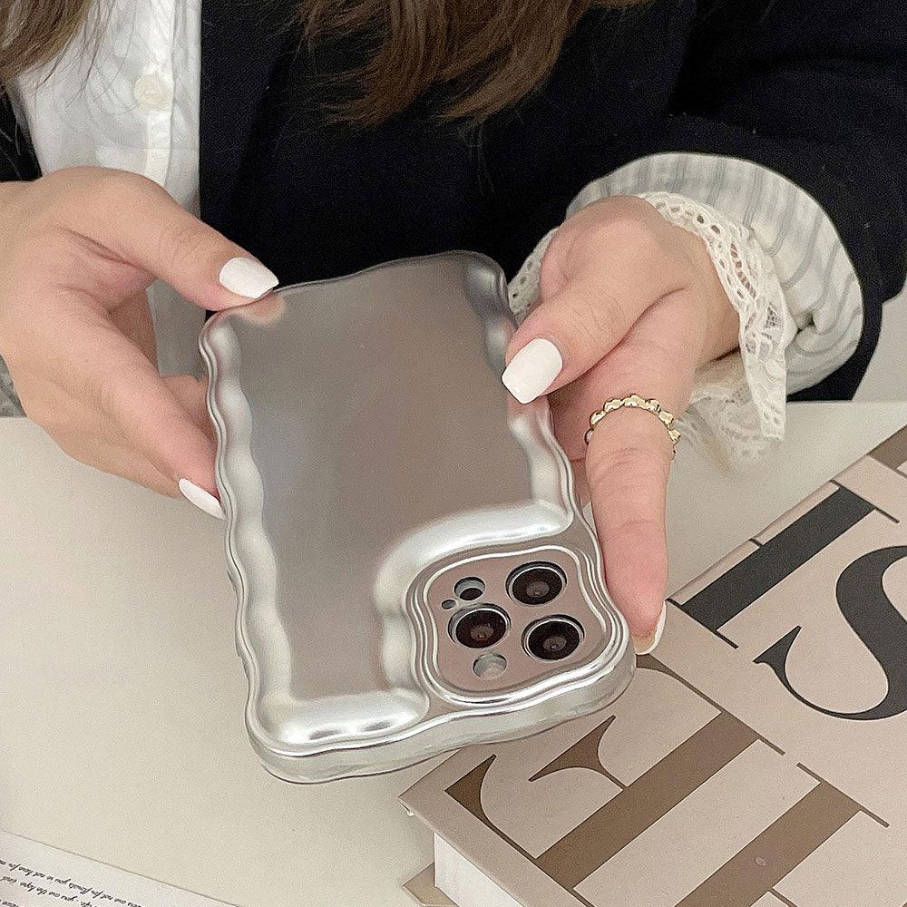 Women Luxury Gold Color Shockproof Phone Case for iPhone 14 13 12 11 Pro Max X Xs Max XR Shock-Absorbing Elegant Shiny Case for iPhone Strong iphone Back Cover