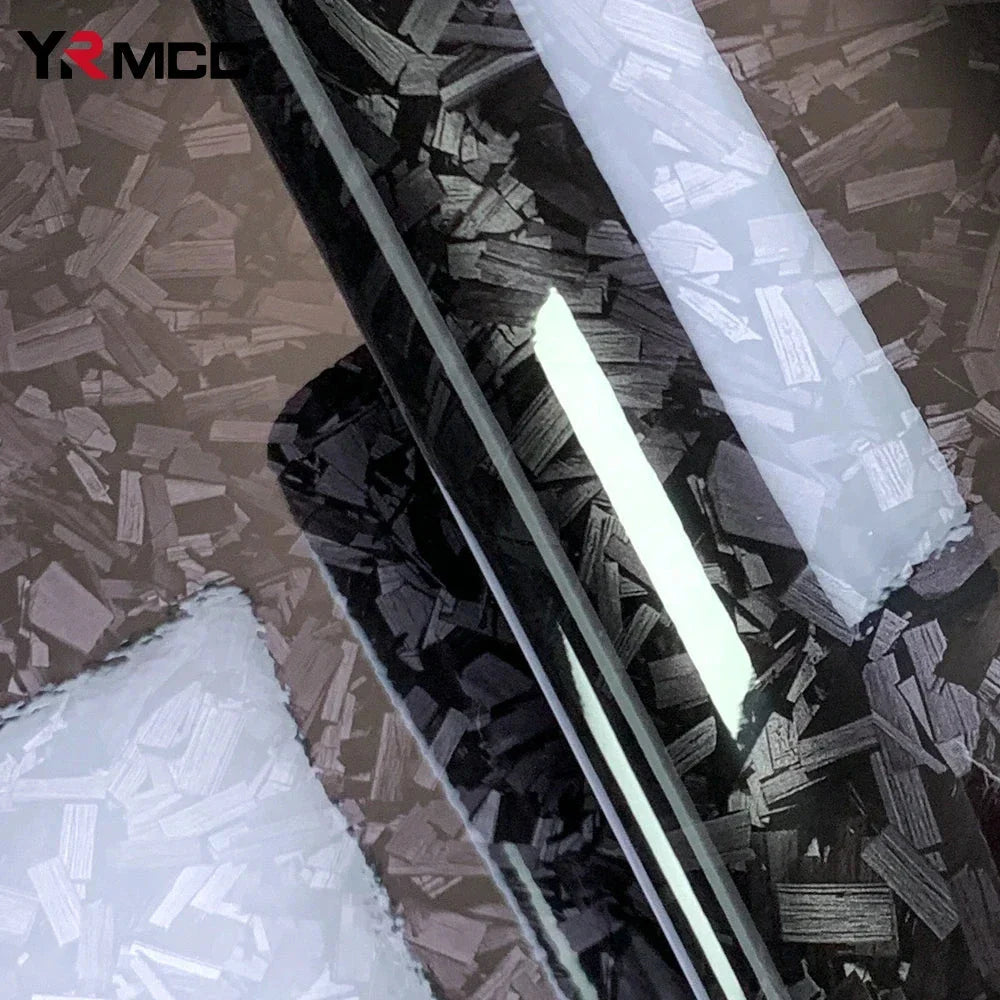 Carbon Fiber Vinyl Wrap Film - Glossy Black, Waterproof, Air-Release Technology for DIY Car Decoration