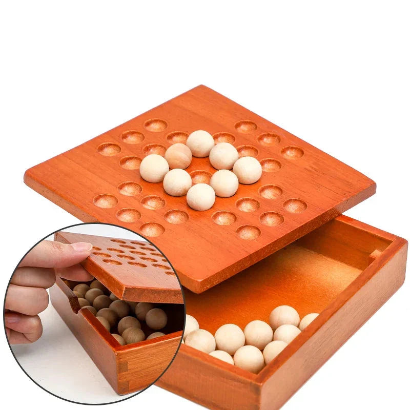 Europe Board Game – Single Chess Peg Solitaire Cognitive Educational Toy