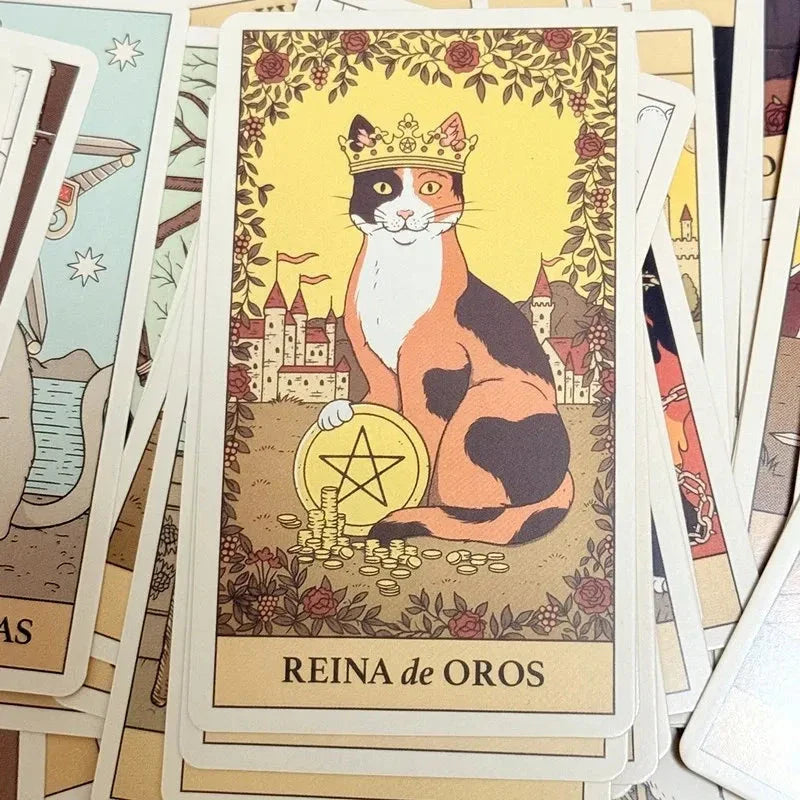El Tarot de los Gatos – 78-Card Spanish Divination & Board Game Deck