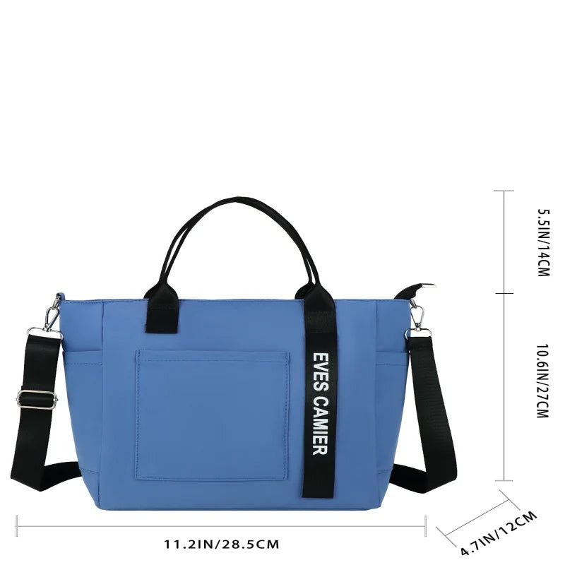 Nylon Fabric Shoulder Bag Casual Large Capacity Versatile Crossbody Bag Daily Commuting Tote Bag