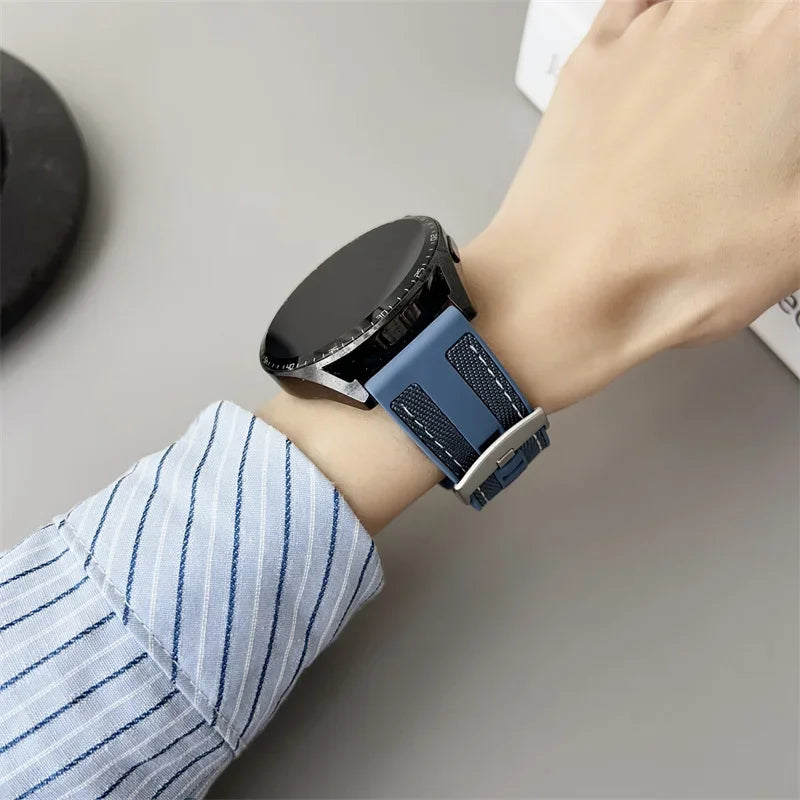 Amazfit Bands Silicone Nylon Strap for Smartwatch - Breathable Comfort