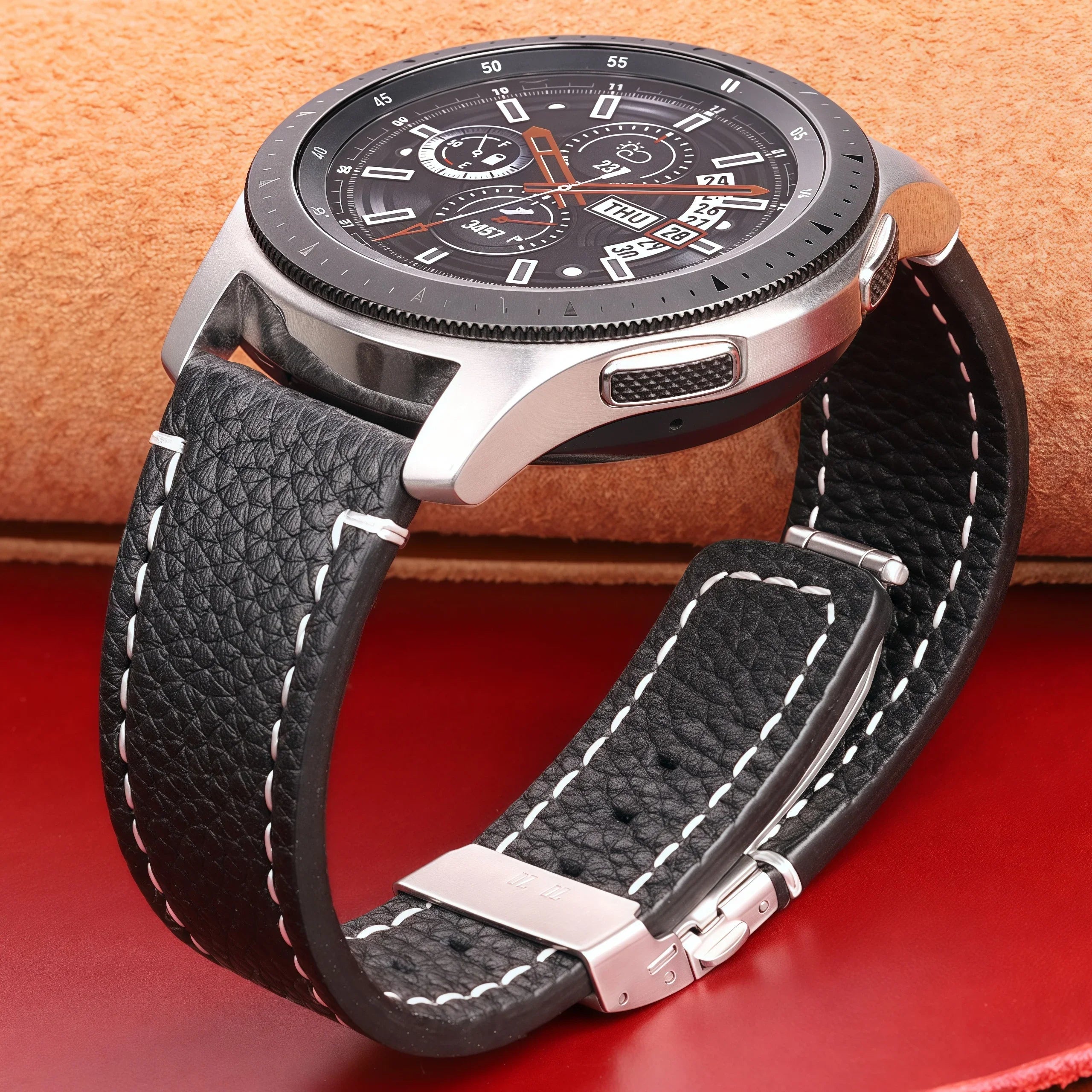 OnePlus Leather Watch Band, Pin Buckle Strap for Men Women, 20cm Wristband