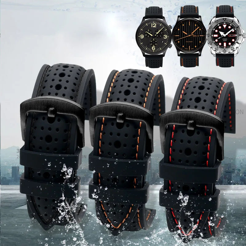 COROS Silicone Sports Watch Band Breathable Rubber Strap Waterproof 20cm