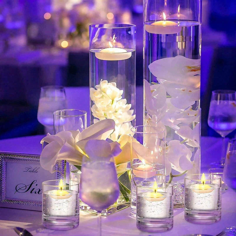 6/10/16Pcs Unscented Discs Candles Floating For Valentine's Day Party Wedding Home Bathtub Decor Romantic Confession Candlelight