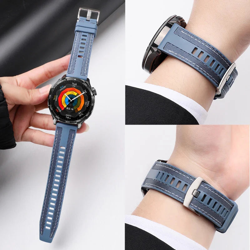 Amazfit Bands Silicone Nylon Strap for Smartwatch - Breathable Comfort