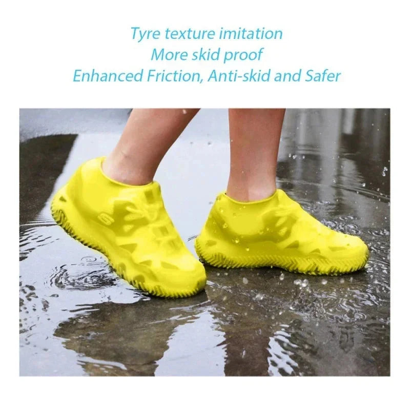 Reusable Silicone Waterproof Shoe Covers – Non-Slip Rain Boot Overshoes