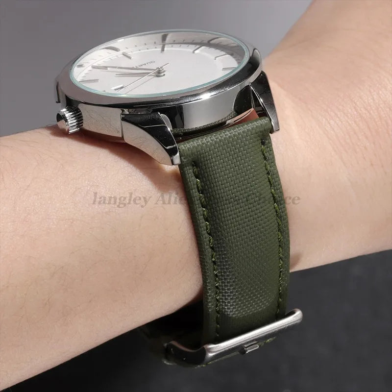 Polar Quick Release Watch Bands - Canvas Leather Strap, Unisex