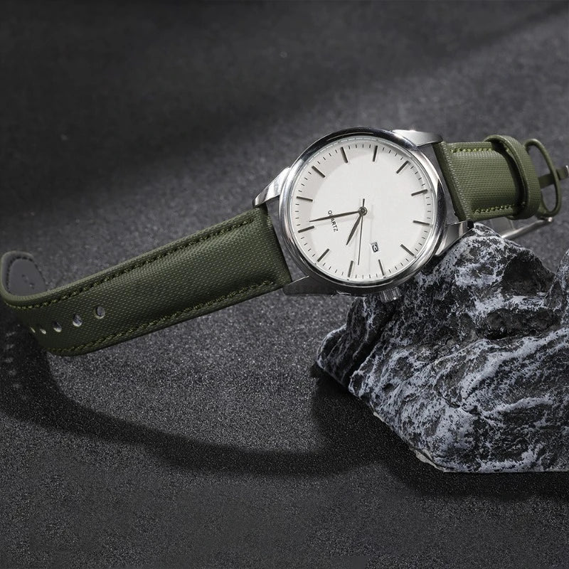 Polar Quick Release Watch Bands - Canvas Leather Strap, Unisex