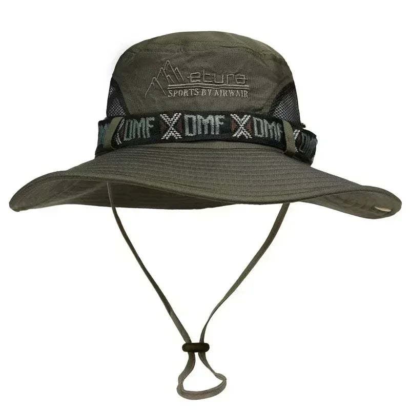 Hat Men's Outdoor Fishing Fisherman Hat Men's Large-brimmed Sun Hat Summer Sun Hat Youth Foldable Fishing Hat