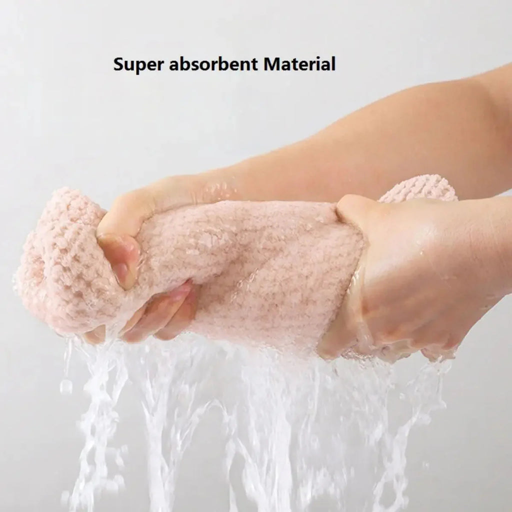 Absorbent Hair Towel Wrap – Quick-Dry Textured Cap for Women