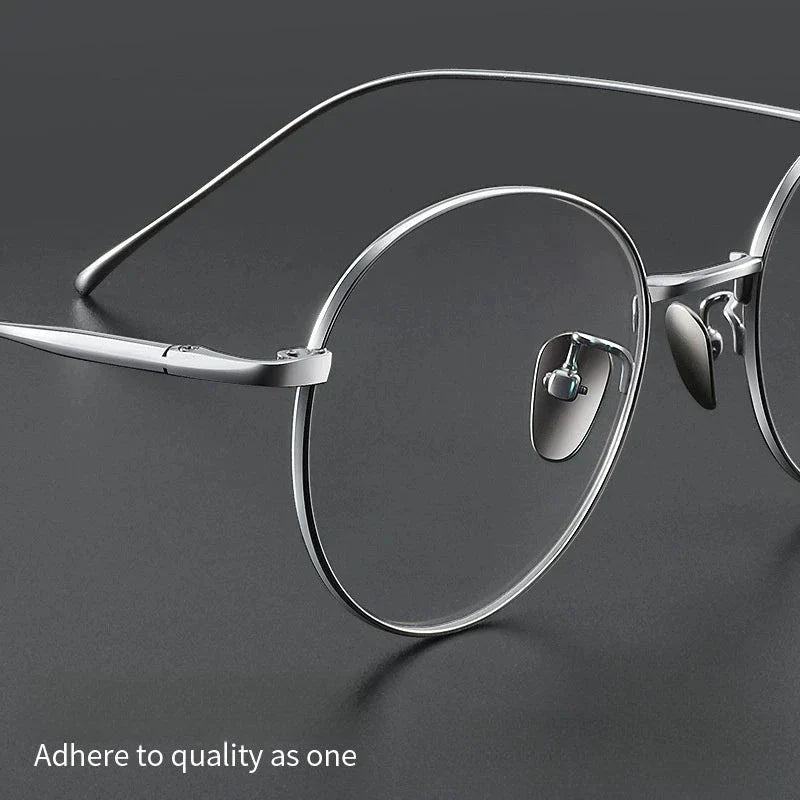FIRADA Vintage Round Eyeglasses – Titanium Luxury Frame for Men & Women