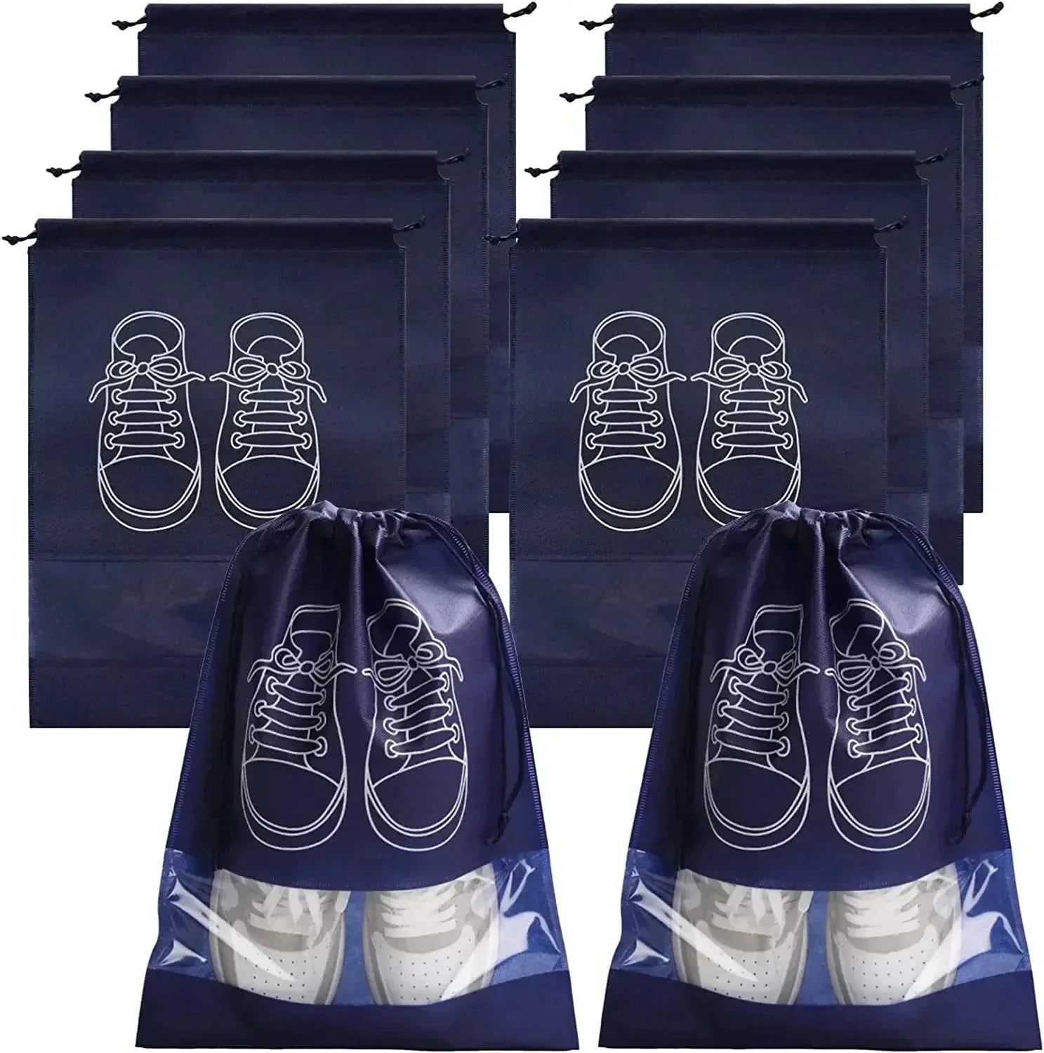 5PCS Travel Shoe Storage Bags – Waterproof Non-Woven Large Capacity