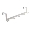5-Hook Over Door Organizer Rack - Heavy Duty Iron Bathroom Kitchen Coat Hanger for Home Storage