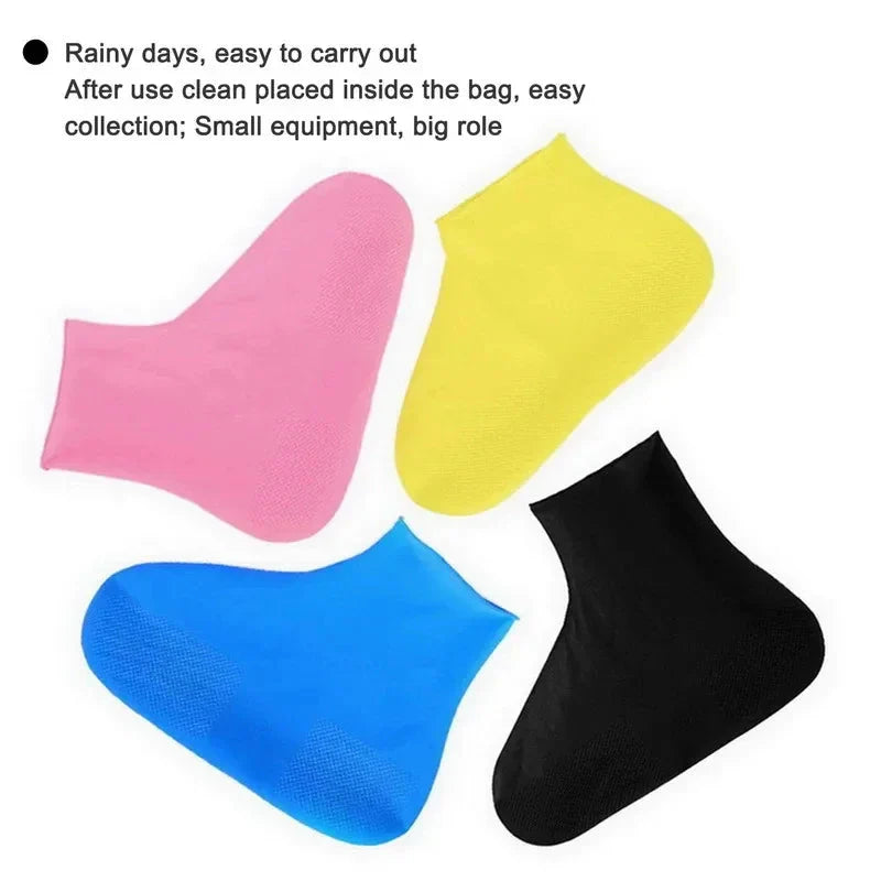 Reusable Silicone Waterproof Shoe Covers – Non-Slip Rain Boot Overshoes