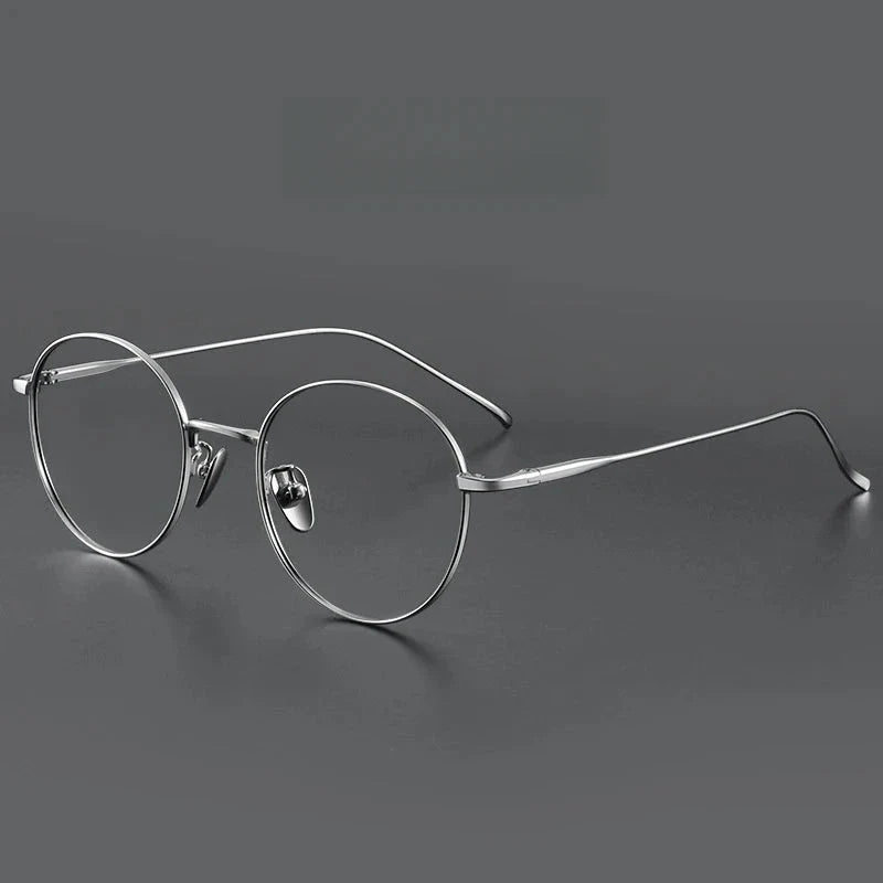 FIRADA Vintage Round Eyeglasses – Titanium Luxury Frame for Men & Women
