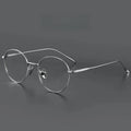 FIRADA Vintage Round Eyeglasses – Titanium Luxury Frame for Men & Women