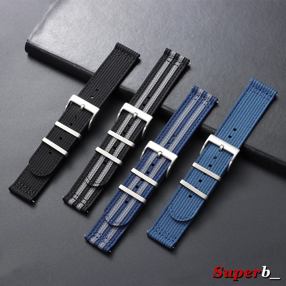 Amazfit Nylon Ribbed Watch Band Quick Release Sport Strap For Smartwatch