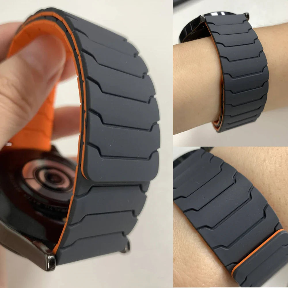 Amazfit Silicone Magnetic Watch Band Replacement Strap For Sports Watch