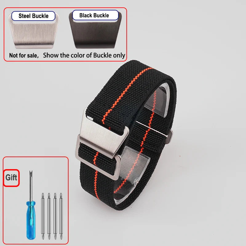 Motorola Moto Elastic Nylon Watch Band - Quick Release Parachute Strap