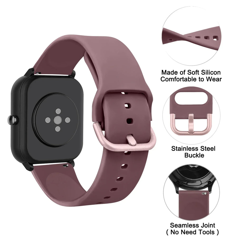 Amazfit Silicone Watch Strap Replacement Band For Smartwatch