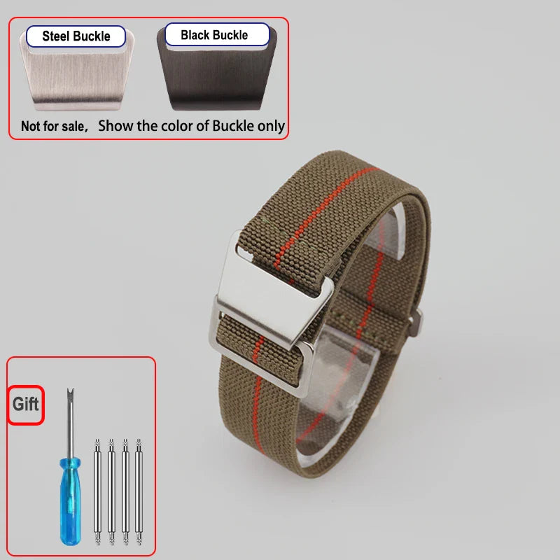 Motorola Moto Elastic Nylon Watch Band - Quick Release Parachute Strap