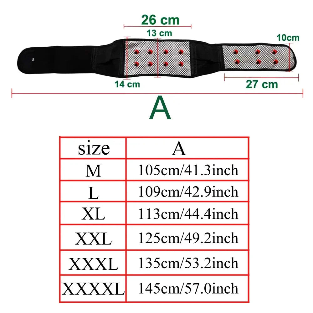 Adjustable Magnetic Therapy Back Belt – Lumbar Support & Self-Heating