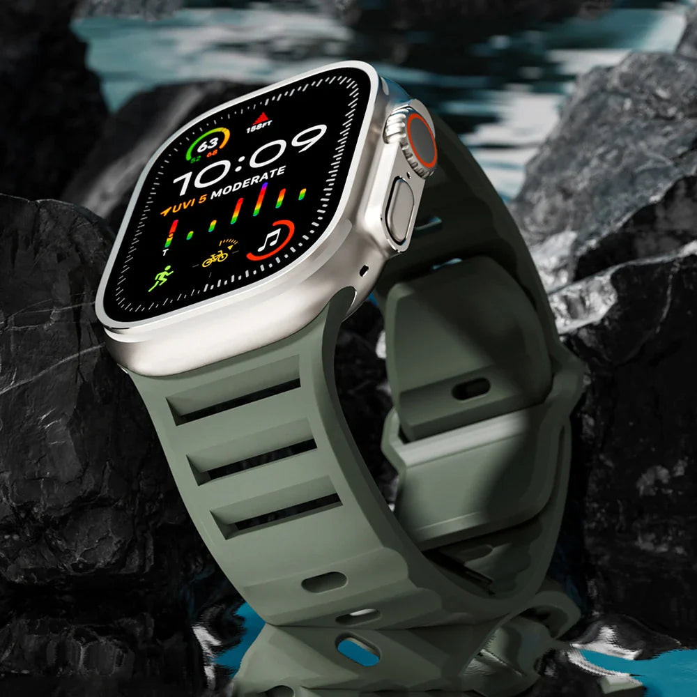 Apple Watch Sport Silicone Strap - Flexible, Waterproof Band