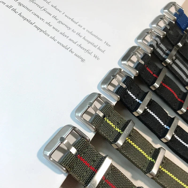 Amazfit Bands Nylon Military Parachute Style Watch Strap Blue Red
