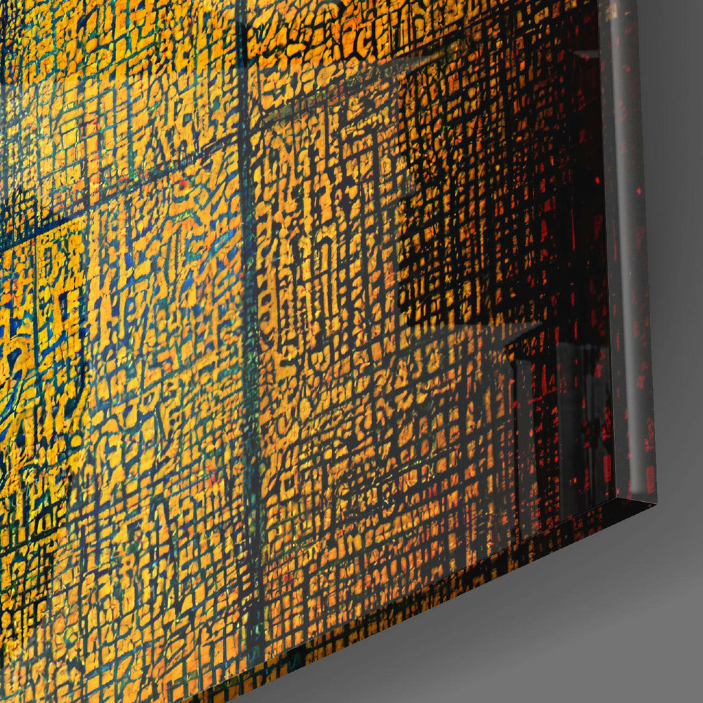 Blocks Glass Wall Art  || Designers Collection