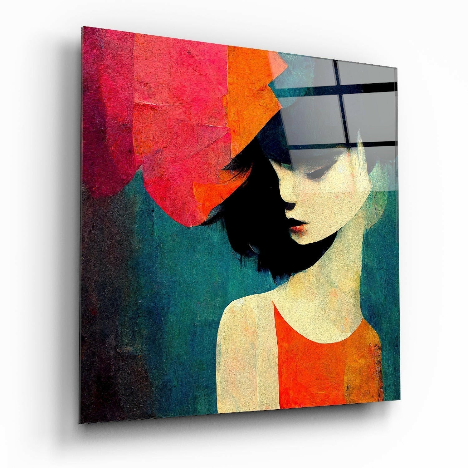 Saddness Glass Wall Art  || Designer Collection