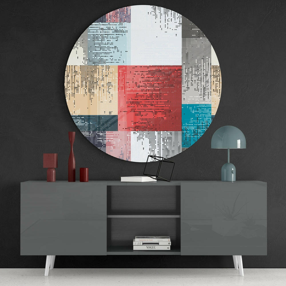 Squares Glass Wall Art