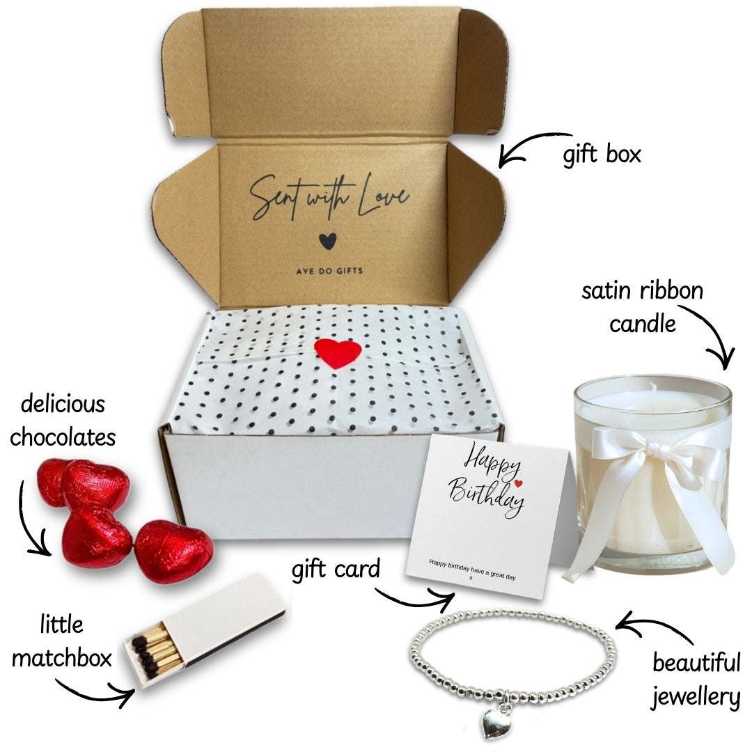 Small Best Friend Gift Hamper | Bracelet, Chocolates & Candle