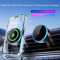 NNEIDS Wireless Magnetic Car Vent Charger With Colourful Light - Phone Charging Stand